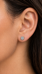 10K ARETES DIAMANTE DE  LABORATORIO