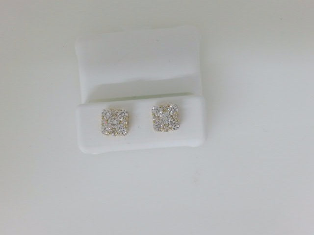 14k Yellow Gold Aretes Diamante De Laboratorio g