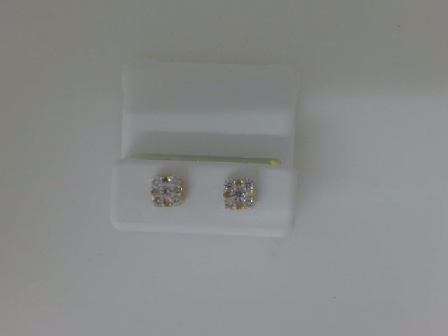 14K ARETES DIAMANTE DE LABORATORIO