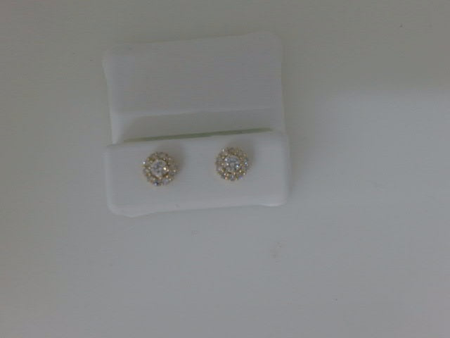 14K ARETES DIAMANTE DE LABORATORIO