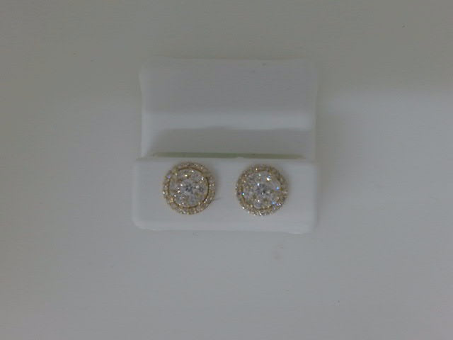 14K ARETES DIAMANTE DE LABORATORIO