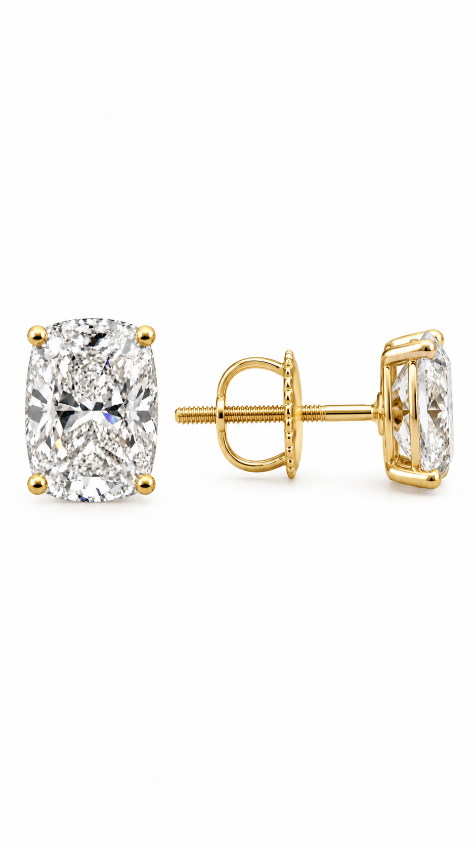 14K ARETES DIAMANTE DE LABORATORIO