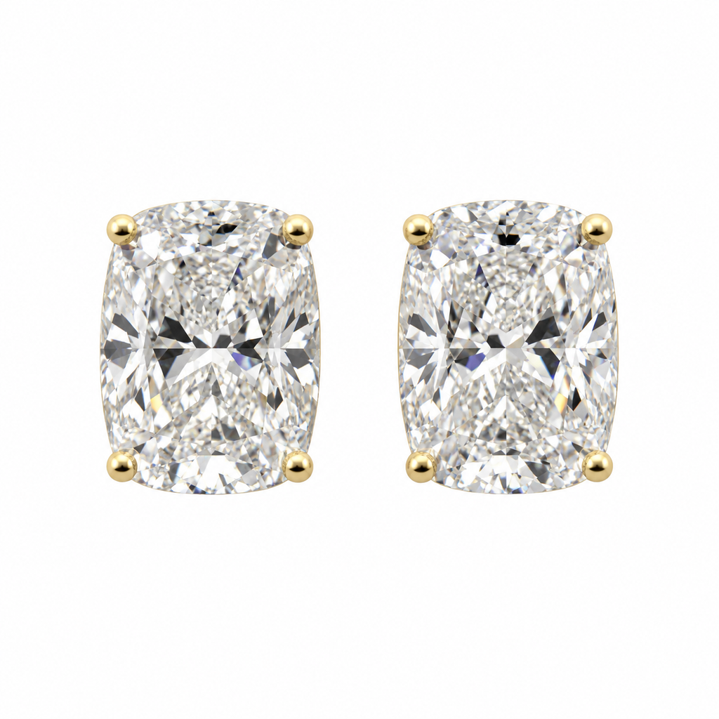 14K ARETES DIAMANTE DE LABORATORIO