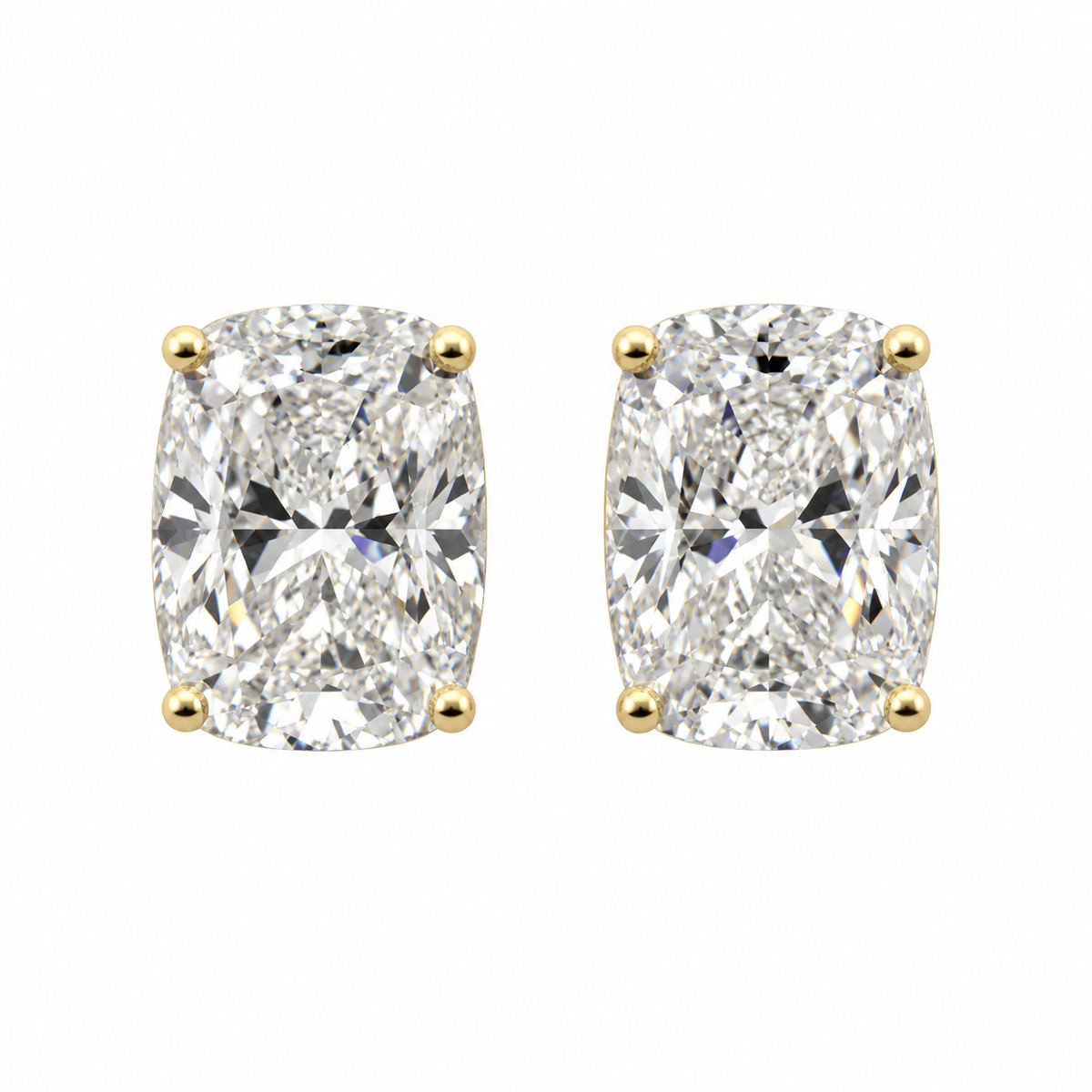 14K ARETES DIAMANTE DE LABORATORIO