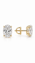 14K ARETES DIAMANTE DE LABORATORIO