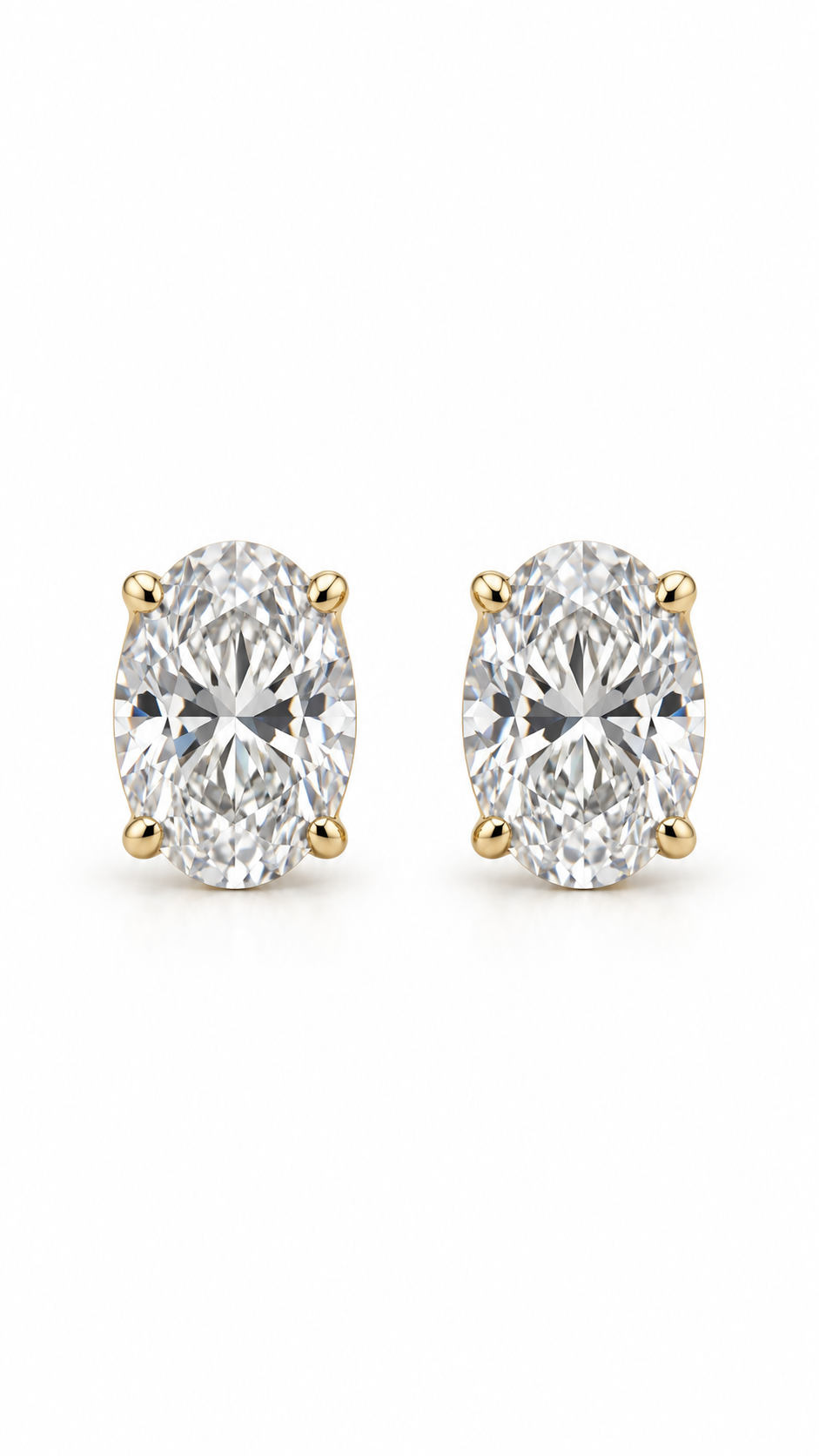 14K ARETES DIAMANTE DE LABORATORIO