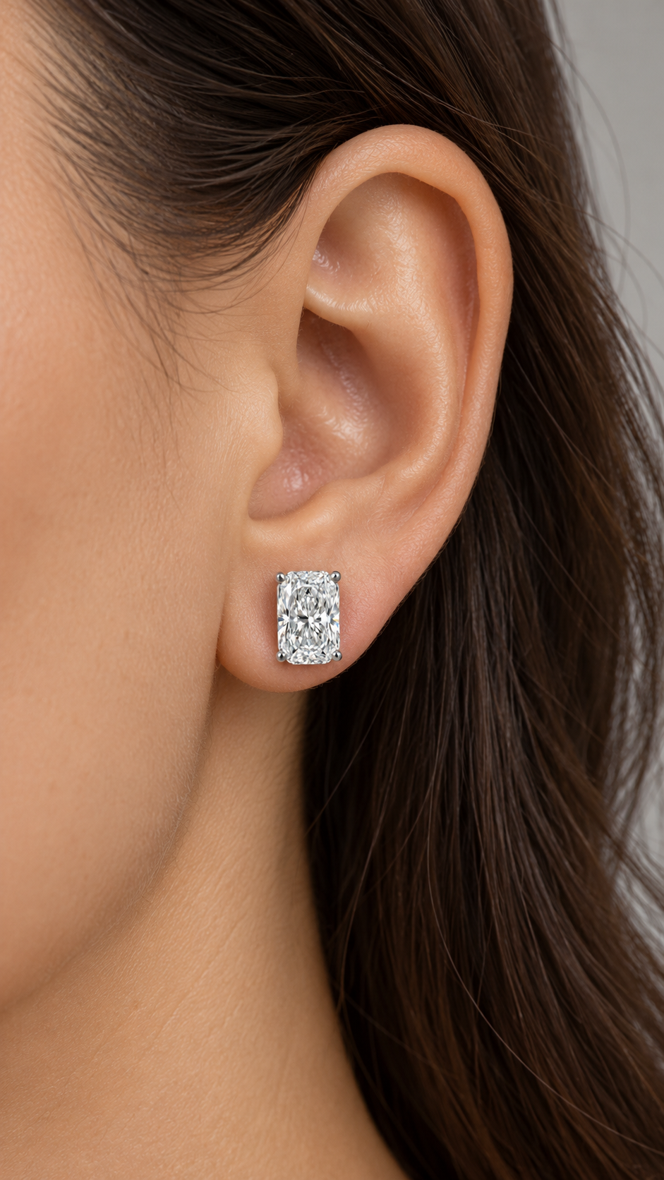 14K ARETES DIAMANTE DE LABORATORIO