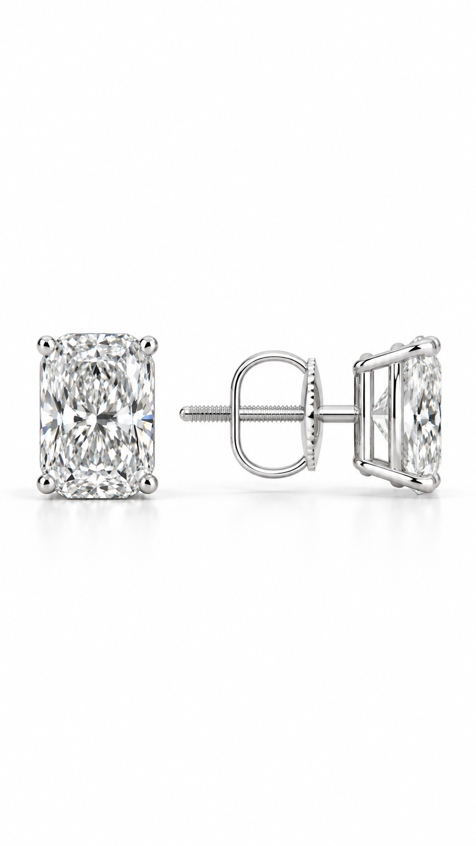 14K ARETES DIAMANTE DE LABORATORIO