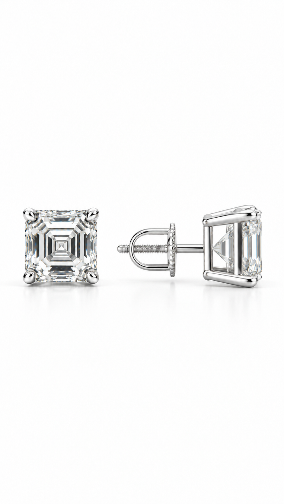 14K ARETES DIAMANTE DE LABORATORIO