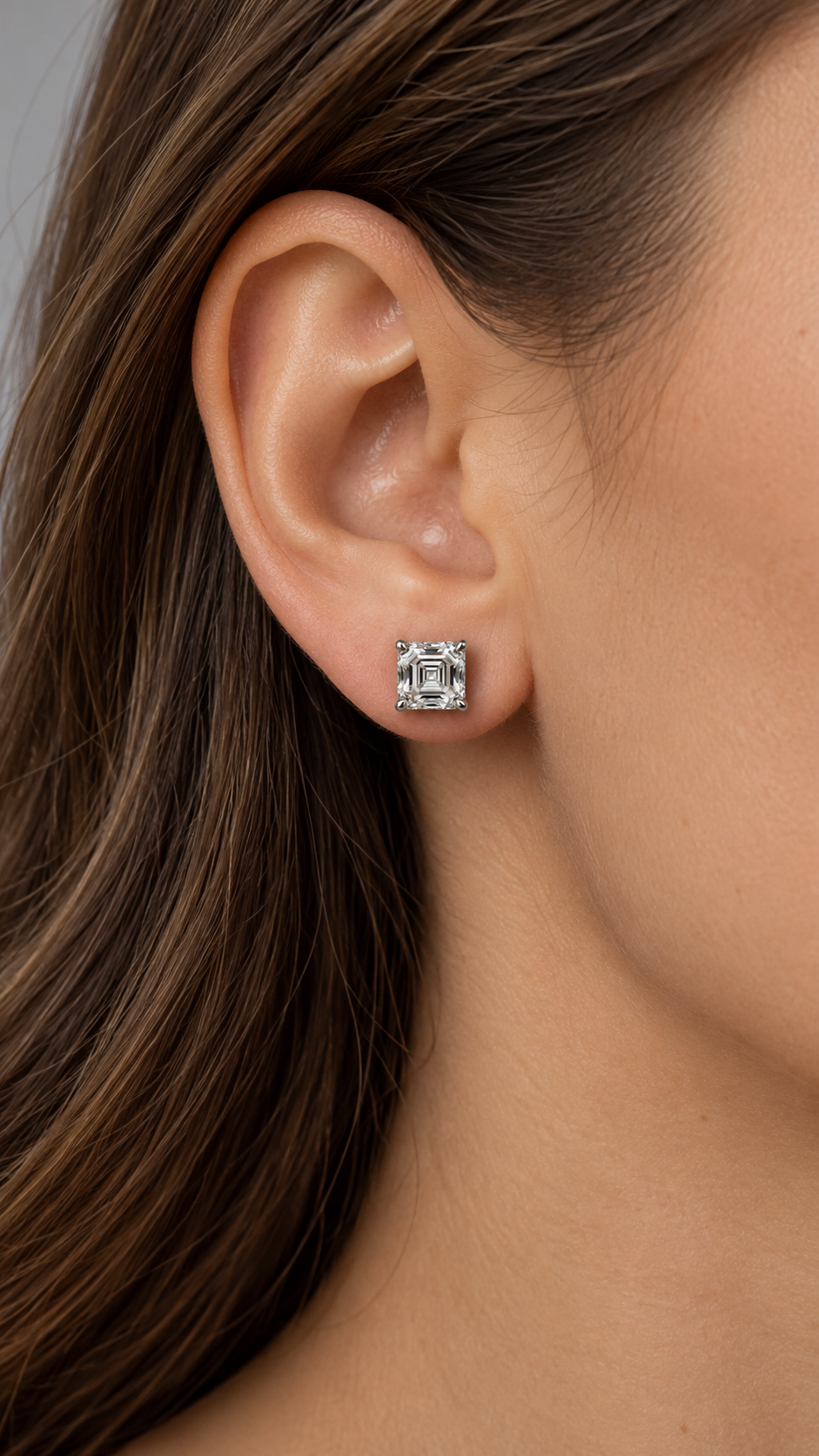14K ARETES DIAMANTE DE LABORATORIO