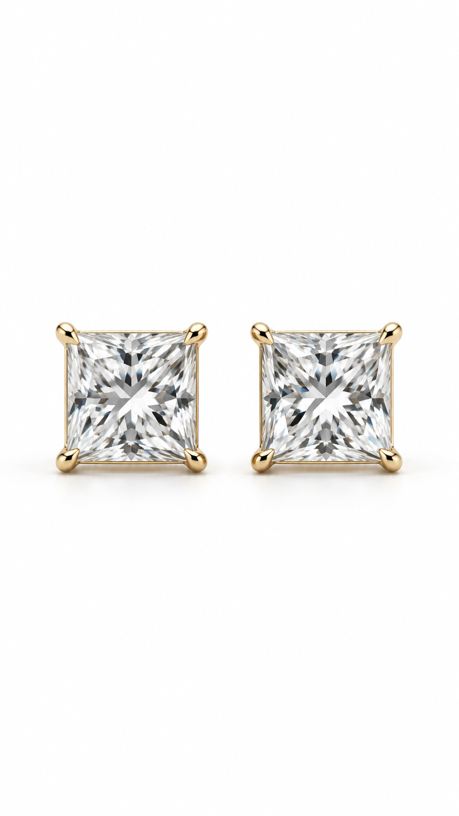 14K ARETES DIAMANTE DE LABORATORIO