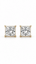 14K ARETES DIAMANTE DE LABORATORIO