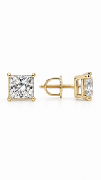 14K ARETES DIAMANTE DE LABORATORIO