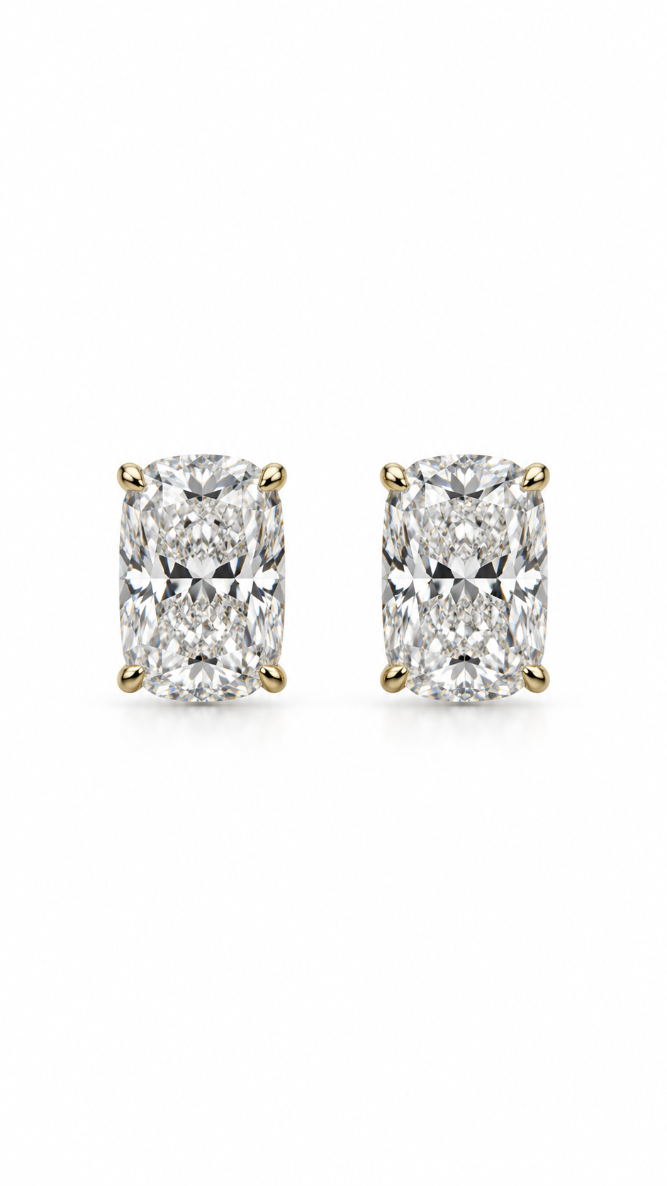 14K ARETES DIAMANTE DE LABORATORIO