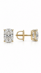 14K ARETES DIAMANTE DE LABORATORIO