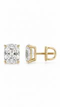 14K ARETES DIAMANTE DE LABORATORIO