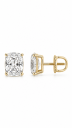 14K ARETES DIAMANTE DE LABORATORIO