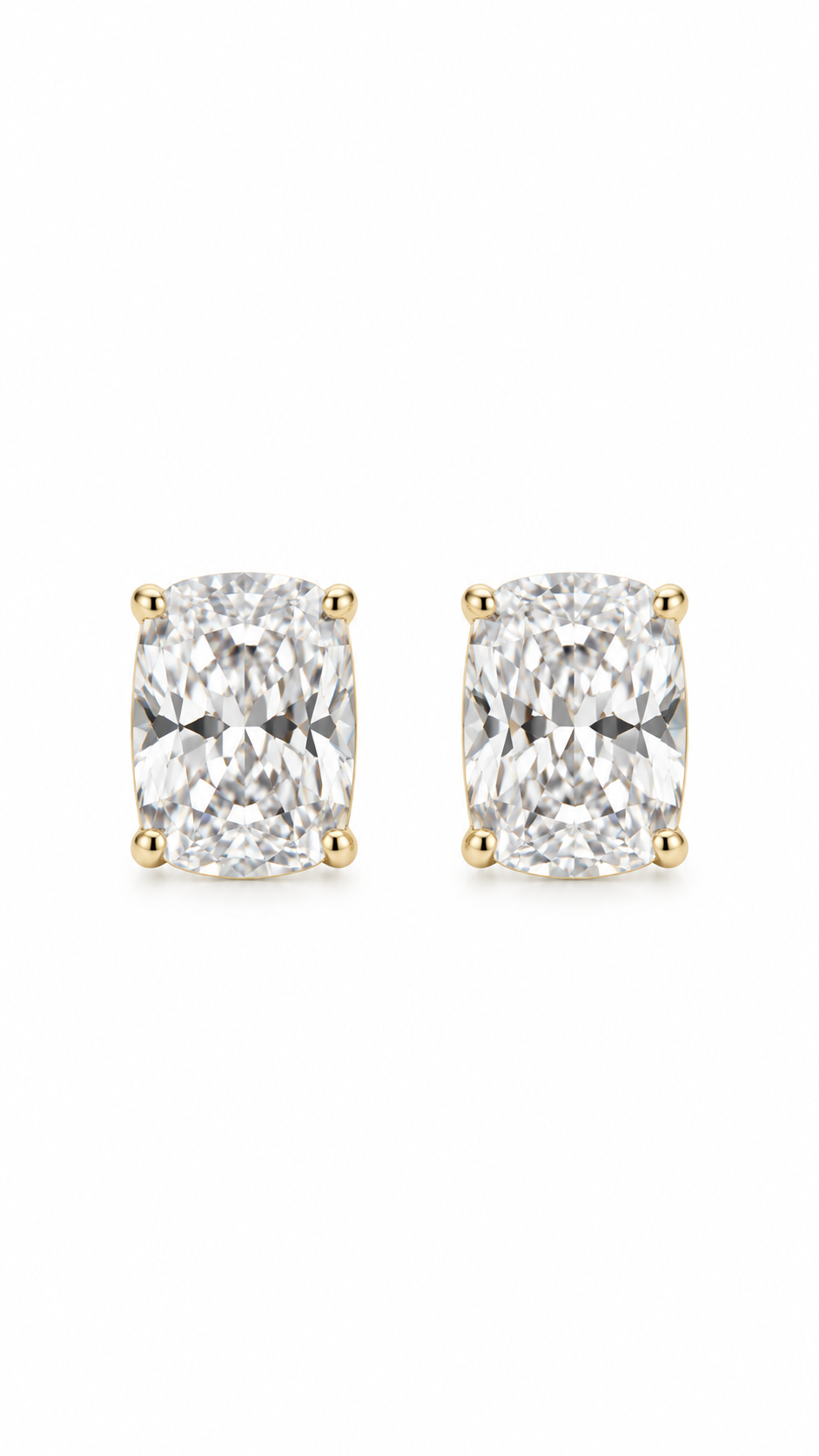 14K ARETES DIAMANTE DE LABORATORIO