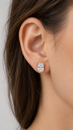 14K ARETES DIAMANTE DE LABORATORIO