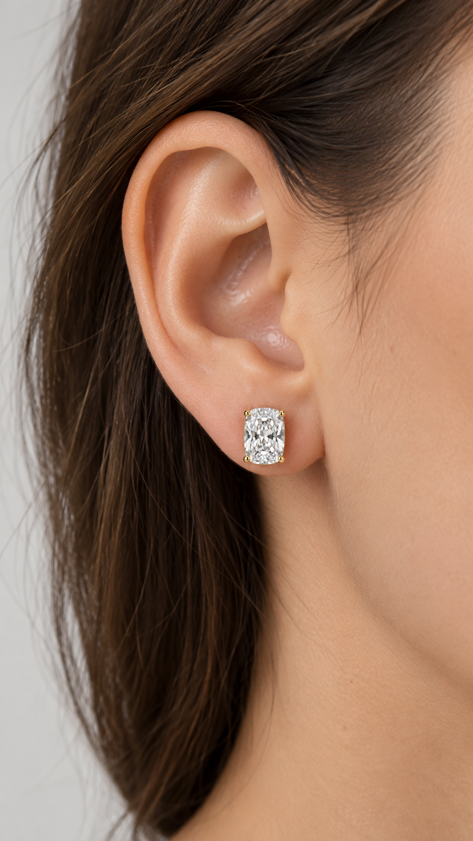 14K ARETES DIAMANTE DE LABORATORIO