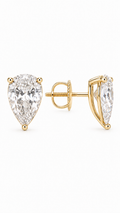 14K ARETES DIAMANTE DE LABORATORIO