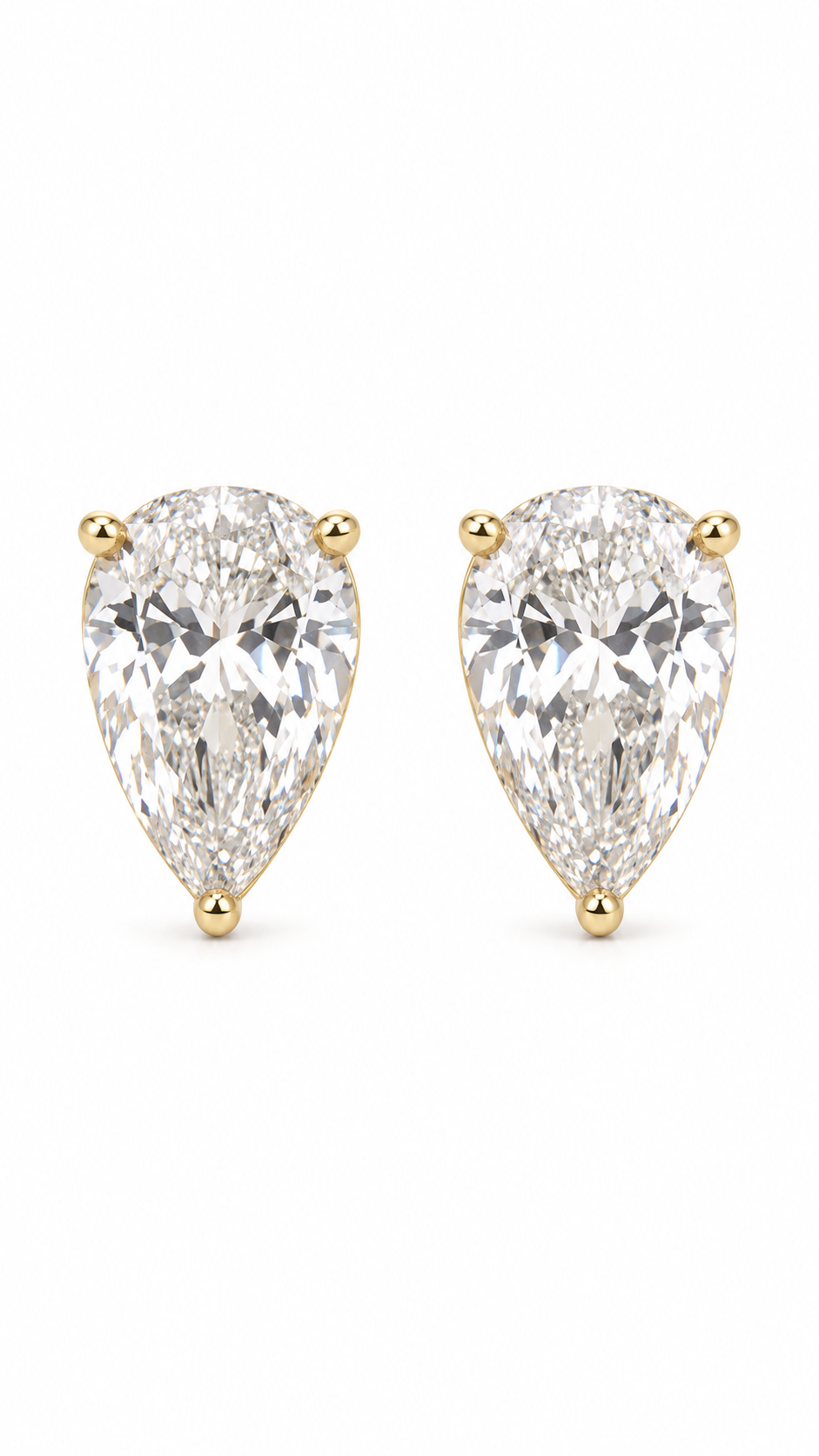 14K ARETES DIAMANTE DE LABORATORIO
