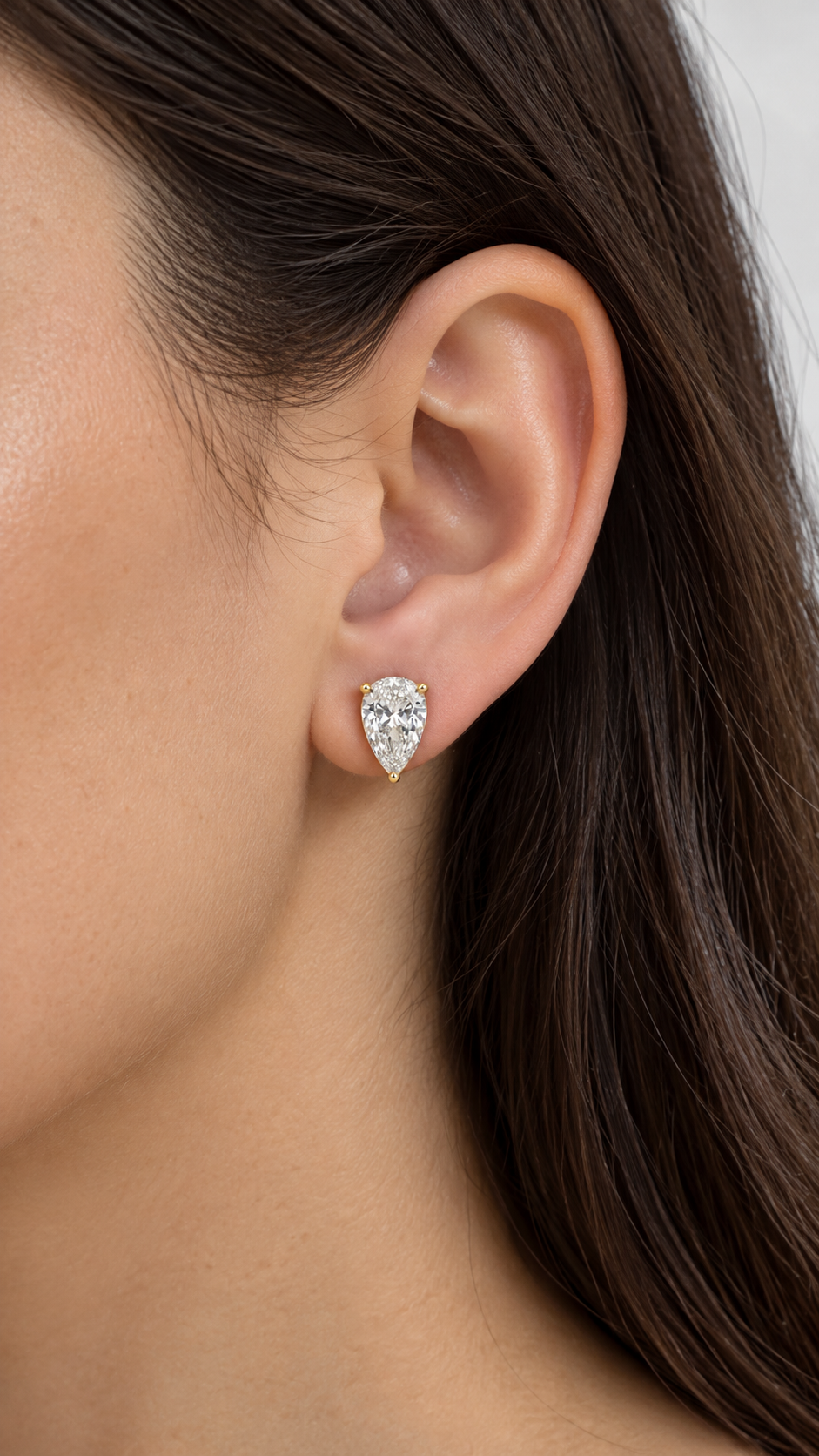 14K ARETES DIAMANTE DE LABORATORIO