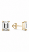 14K ARETES DIAMANTE DE LABORATORIO