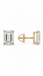 14K ARETES DIAMANTE DE LABORATORIO