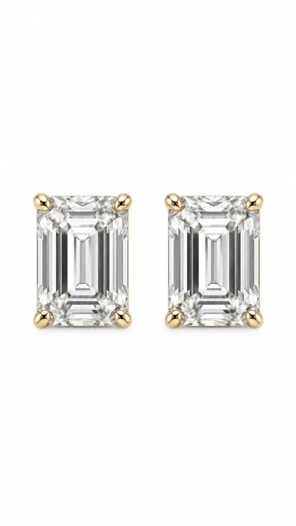 14K ARETES DIAMANTE DE LABORATORIO