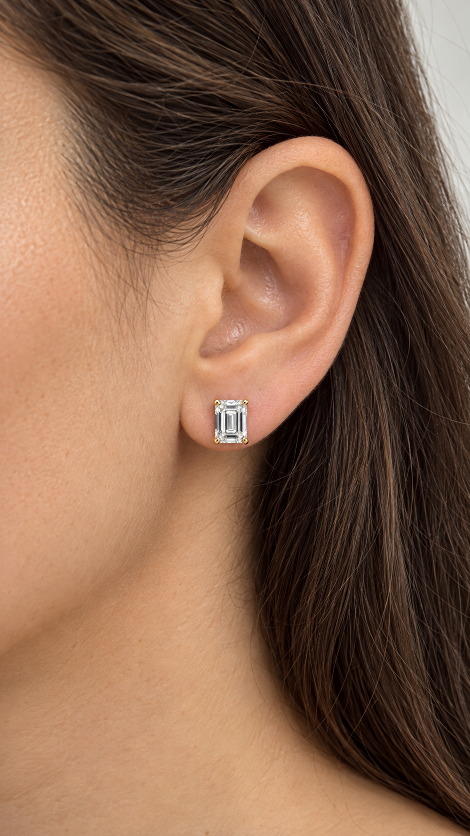 14K ARETES DIAMANTE DE LABORATORIO