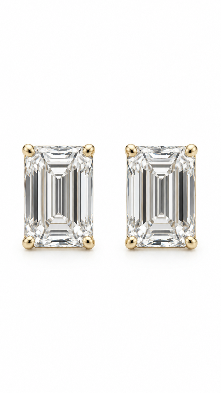 14K ARETES DIAMANTE DE LABORATORIO