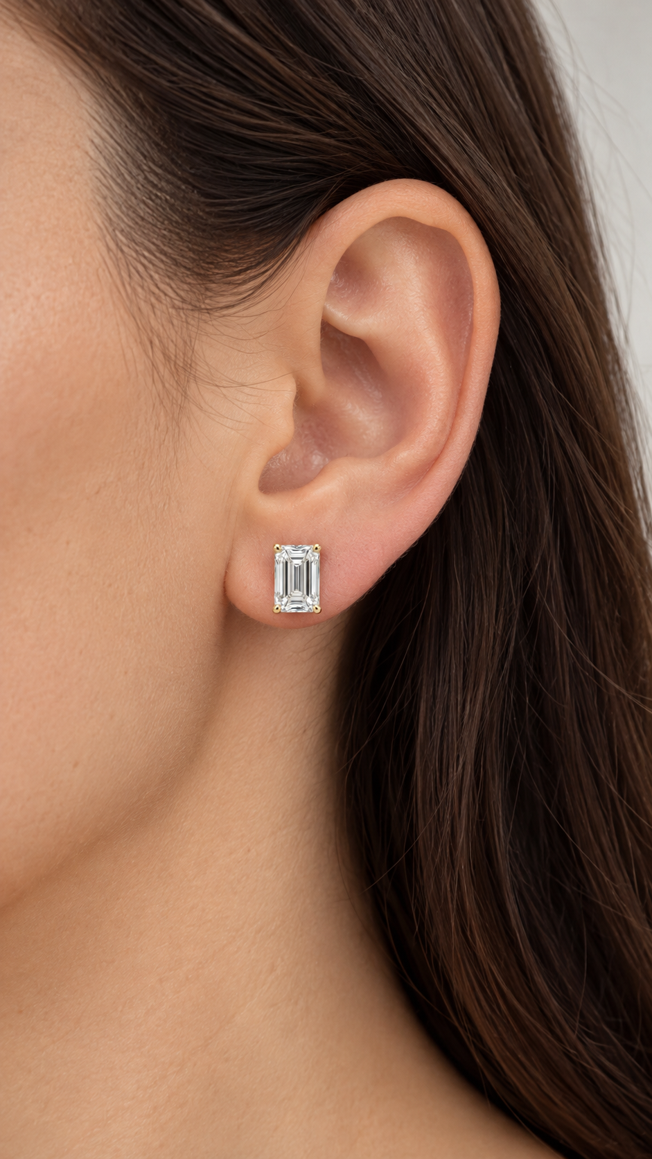 14K ARETES DIAMANTE DE LABORATORIO