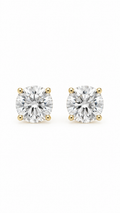 14K ARETES DIAMANTE DE LABORATORIO