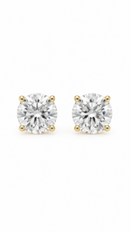 14K ARETES DIAMANTE DE LABORATORIO