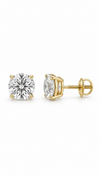 14K ARETES DIAMANTE DE LABORATORIO