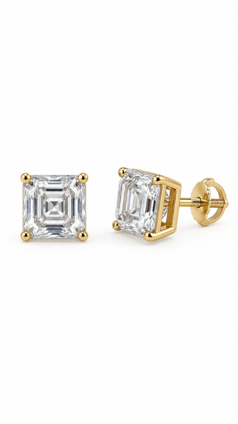 14K ARETES DIAMANTE DE LABORATORIO
