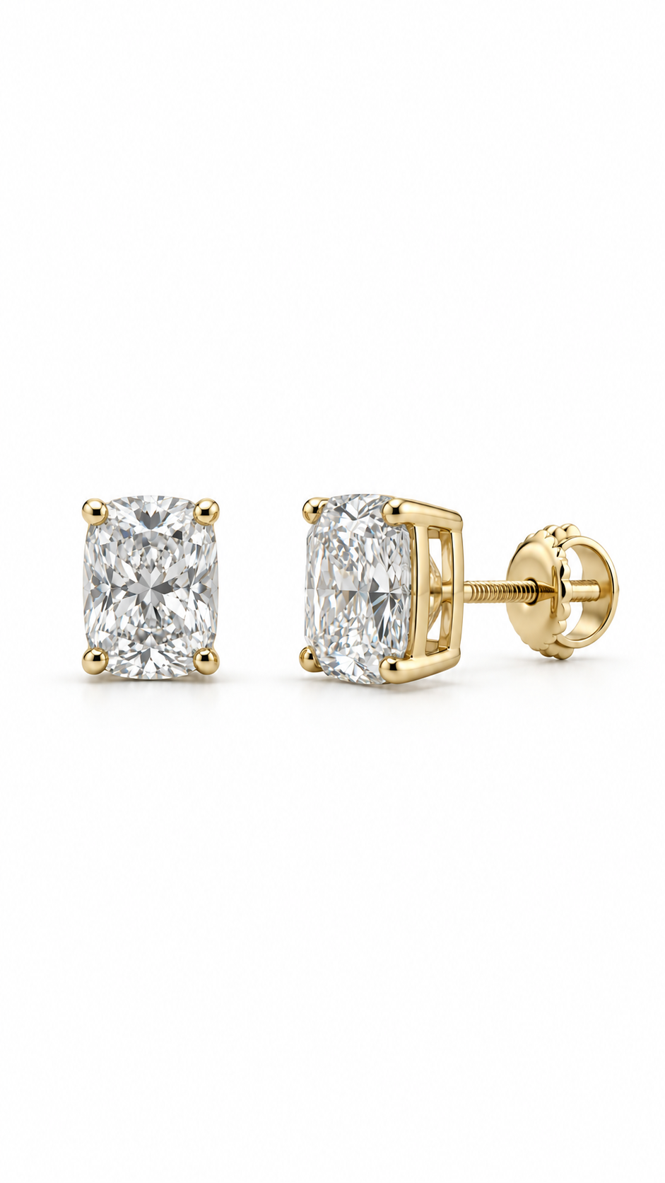 14K ARETES DIAMANTE DE LABORATORIO