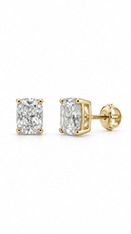 14K ARETES DIAMANTE DE LABORATORIO