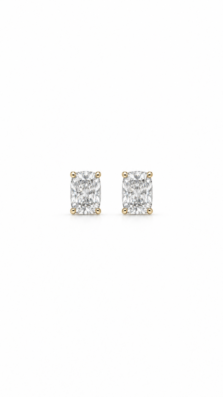 14K ARETES DIAMANTE DE LABORATORIO