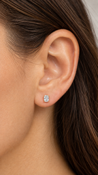 14K ARETES DIAMANTE DE LABORATORIO