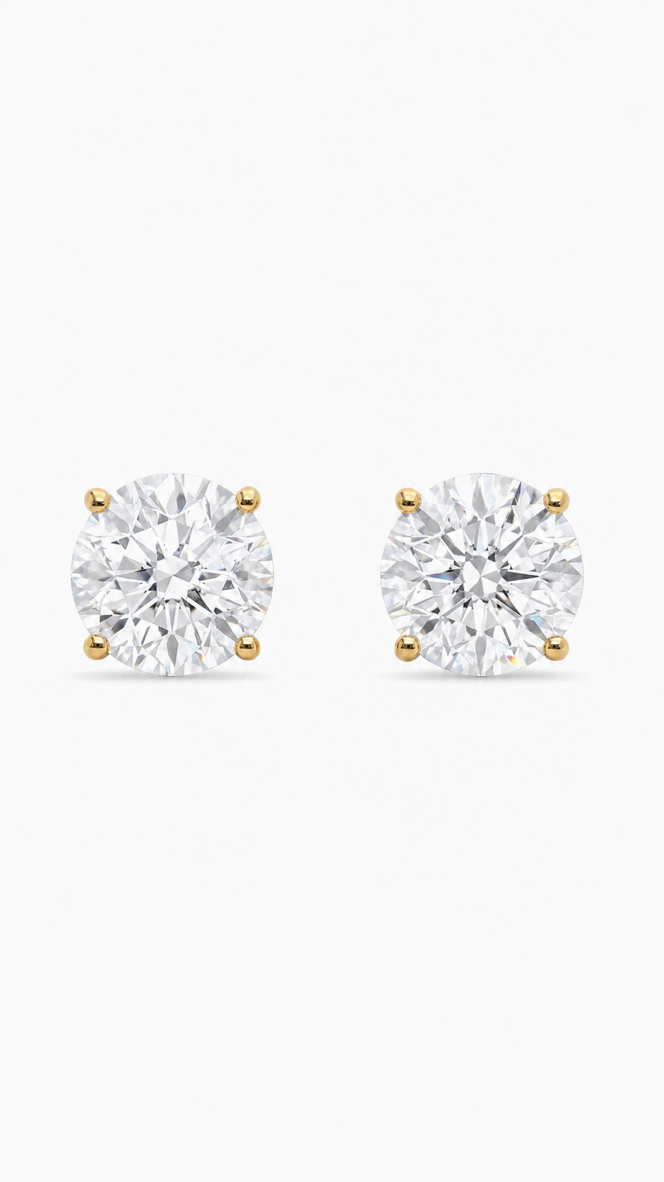 14K ARETES DIAMANTE DE LABORATORIO