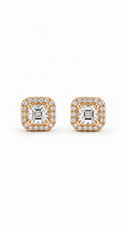 14K ARETES DIAMANTE DE LABORATORIO