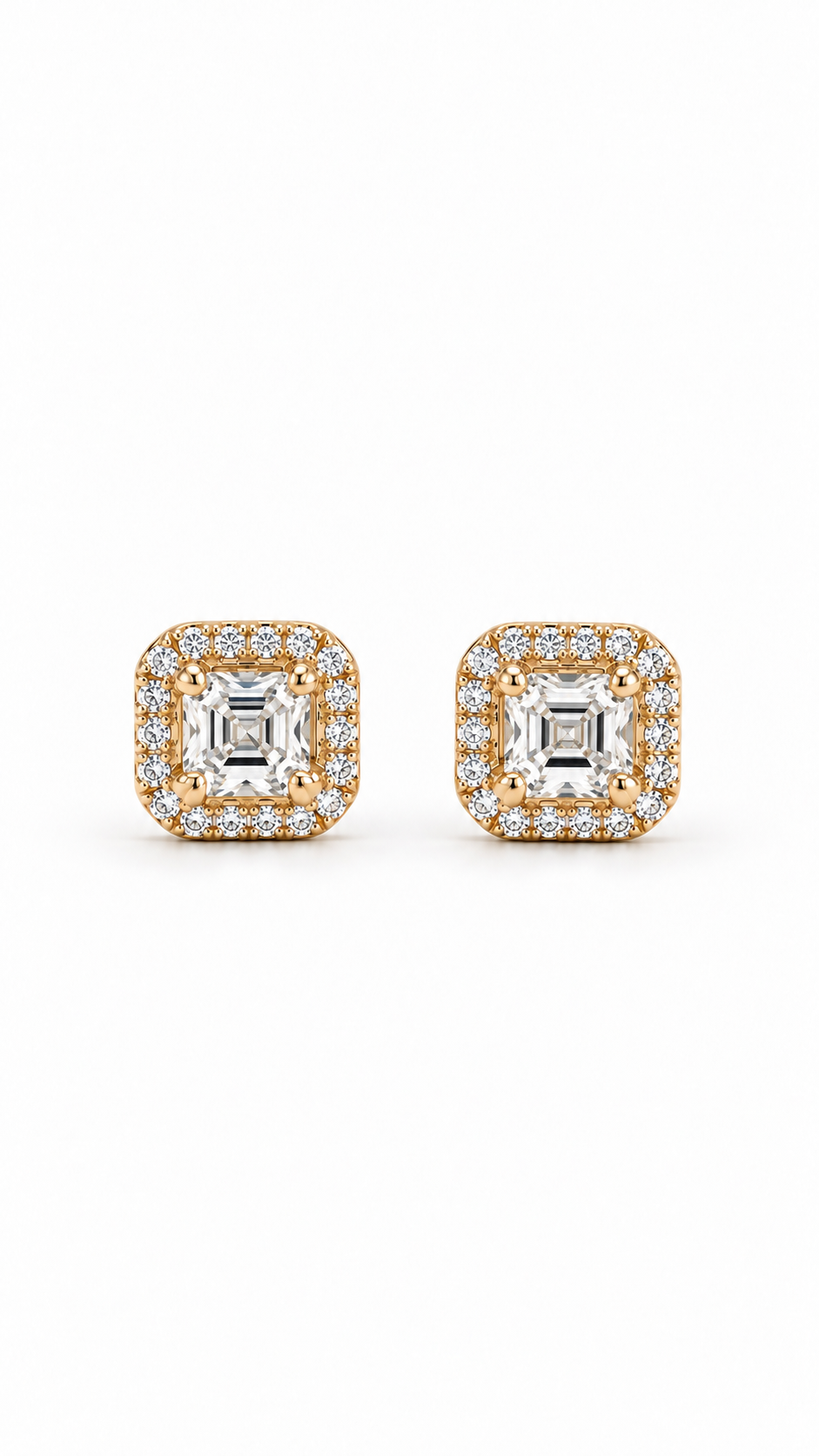 14K ARETES DIAMANTE DE LABORATORIO