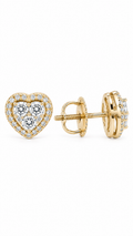 14K ARETES DIAMANTE DE LABORATORIO