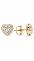 14K ARETES DIAMANTE DE LABORATORIO
