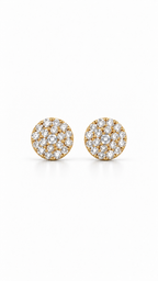 14K ARETES DIAMANTE DE LABORATORIO