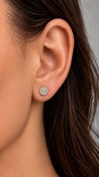 14K ARETES DIAMANTE DE LABORATORIO