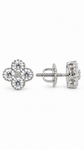 14K ARETES DIAMANTE DE LABORATORIO