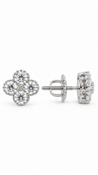 14K ARETES DIAMANTE DE LABORATORIO